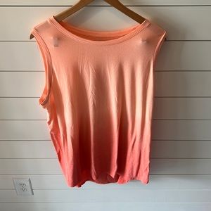 Orange ombré athleisure tank 1X